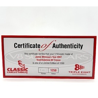 Classic Carlectables #88 Jamie Whincup 2007 BF Falcon 1:18 Limited Edition