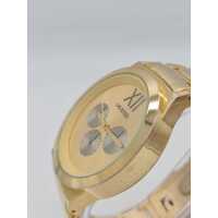 Unlisted UL1269 Yellow Gold Case Dial Silver Sub-Eyes Men’s Quartz Watch