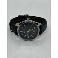 Hugo Boss Men's Essential 40mm Black Leather Band Steel Watch (Pre-Owned)