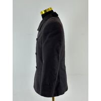 Mens Classic Black Oxford Style Peacoat Jacket Versatile Dress Coat Rare Find