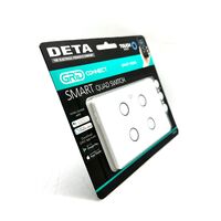 NEW DETA Grid Connect Smart Quad Gang Touch Light Switch 6904HA