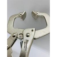 Milwaukee 152mm 6 Inch Torque Lock Locking C-Clamp Swivel Jaws 48-22-3522