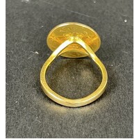 Mens 22ct Yellow Gold Full Sovereign Ring (Pre-Owned)