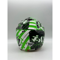 THH TX-12 Motocross Helmet Size L (Y) Strike White Green Off Road Bike