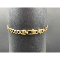 Men's 9ct Yellow Gold Curb Link Bracelet (Pre-Owned)