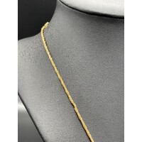 Ladies 18ct Solid Yellow Gold Rope Link Chain Necklace Fine Jewellery