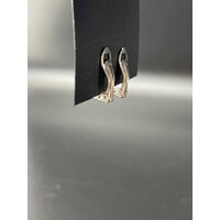Ladies 9ct White Gold Clip On Earrings Elegant Comfortable Fine Jewellery