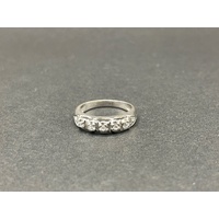 Ladies 9ct White Gold Cubic Zirconia Ring