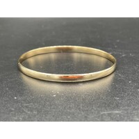 Ladies Solid 15 grams 9ct Yellow Gold Round Bangle Fine Jewellery