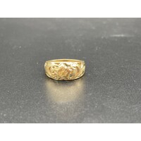 Ladies 14ct Yellow Gold Pattern Design Ring Fine Jewellery 