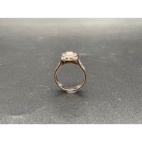 Ladies Solid 18ct White Gold Diamond Ring Fine Jewellery 8.4 Grams Size UK N
