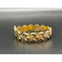 Ladies 18ct Yellow Gold Fancy Link Bracelet Bolt Clasp Fine Jewellery 29.6 Grams