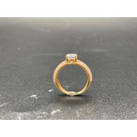Ladies 18ct Yellow Gold CZ Ring (Pre-Owned)