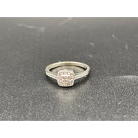 Ladies 10ct Solid White Gold Diamond Ring Fine Jewellery Sparkling Diamonds