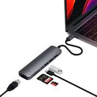 Satechi USB Type-C Slim Multi-Port with Ethernet Adapter Space Grey