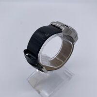 Philip Stein Signature Small Ladies Stainless Steel Watch Black Leather Strap