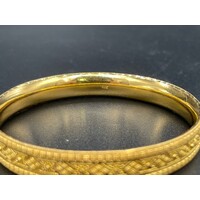 Ladies 22ct Yellow Gold Round Bangle (Pre-Owned)