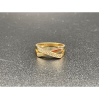 Unisex 18ct Yellow Gold Diamond Ring (Pre-Owned)