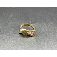 Ladies 18ct Yellow Gold CZ Ring (Pre-Owned)