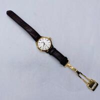 Seiko Presage Automatic Gold Tone Brown Leather Automatic Watch 4R35-01T0 