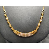Ladies 21ct Yellow Gold Fancy Link Necklace (Pre-Owned)