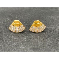 Ladies 21ct Yellow Gold Earrings (Pre-Owned)