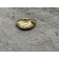 Ladies 14ct Yellow Gold CZ Ring (Pre-Owned)