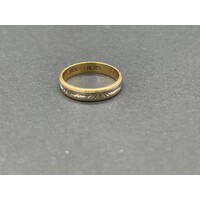 Ladies 18ct Two Tone Gold Ring (Pre-Owned)