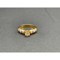 Ladies 14ct Yellow Gold Diamond Ring (Pre-Owned)