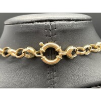 Ladies 9ct Yellow Gold Belcher Link Necklace