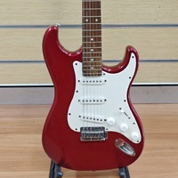 Casino Custom Series Red Strat Style Electric Guitar Missing Whammy Bar