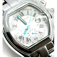 Cartier Roadster Automatic Chronograph Face Silver Tone Watch (Pre-owned)