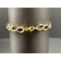 Ladies 18ct Yellow Gold Fancy Link Bracelet (Pre-Owned)