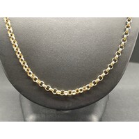 Ladies 9ct Yellow Gold Belcher Link Necklace (Pre-Owned)