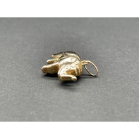 Unisex 9ct Yellow Gold Nose Up Elephant (Pre-Owned)