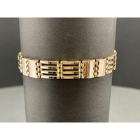 Unisex 18ct Yellow Gold Gate Link Bracelet (Pre-Owned)