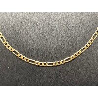 Unisex 18ct Yellow Gold Figaro Link Necklace (Pre-Owned)