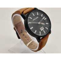 Police Brown Collin Stainless Steel Analog Men’s Watch in Leather Band