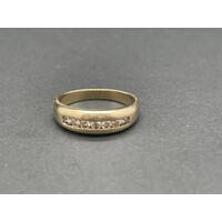 Mens 9ct Yellow Gold Diamond Ring (Pre-Owned)