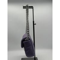 Marc Jacobs Quilted Shoulder Bag Purple H934L01RE22 Diamond Shaped Pattern 