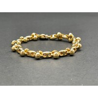 Ladies 18ct Yellow Gold Chimento Fancy Link Bracelet (Pre-Owned)