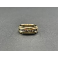 Mens 10ct Yellow Gold Diamond Ring (Pre-Owned)