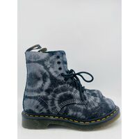 Dr. Martens 1460 Pascal Tie Dye Black Charcoal Grey Unisex Boots