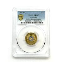 Australia PCGS MS67 2019 $2 Coin Police Remembrance C Mark Collectable Coin
