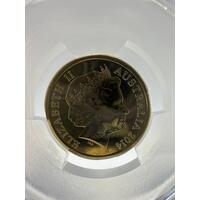 Australia PCGS MS67 $2 2014-C Remembrance Green Dove Collectable Coin