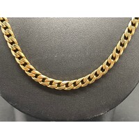 Unisex 9ct Yellow Gold Curb Link Necklace (Pre-Owned)