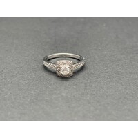 Ladies 9ct White Gold Diamond Engagement Ring