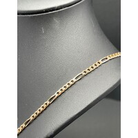 Unisex 9ct Yellow Gold Figaro Link Necklace