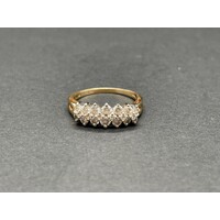Ladies 14ct Yellow Gold Diamond Cluster Ring