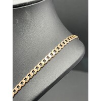 Unisex 10ct Yellow Gold Curb Link Necklace